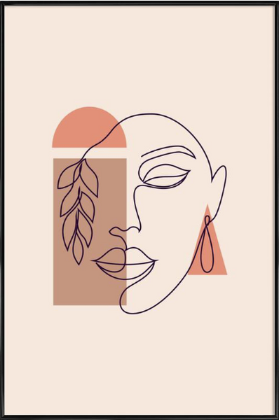 Cadre avec affiche Dodder noir
