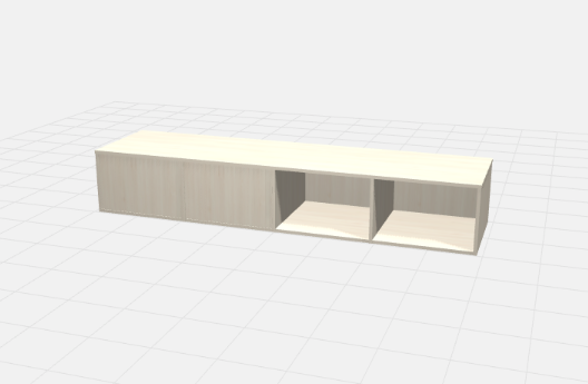 Meuble sur mesure partie 1 Tischa en pin blanchi