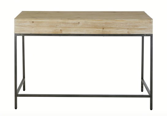 Bureau Bermejo en sapin naturel et métal