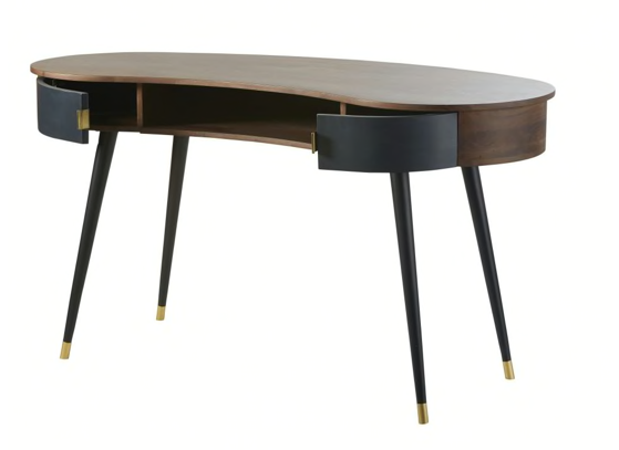 Bureau Desaguadero noir et noyer