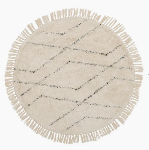DE - Tapis rond Hamel en coton