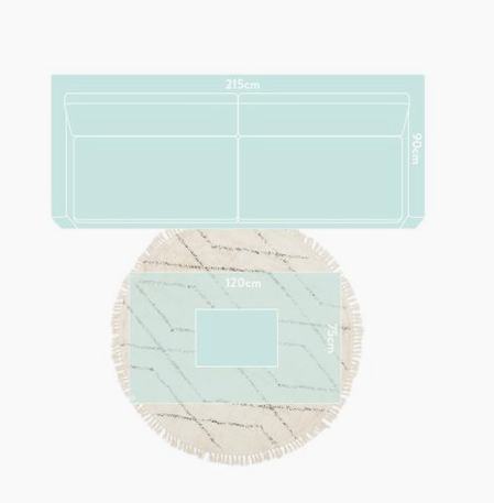 DE - Tapis rond Hamel en coton