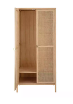 US - Bibliothèque fermée Shawsheen en bois de pin naturel