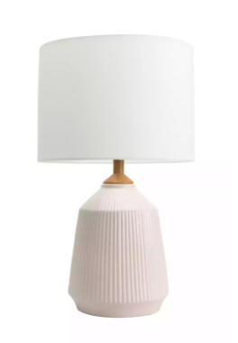 US - Lampe Salmonfalls en céramique ivoire