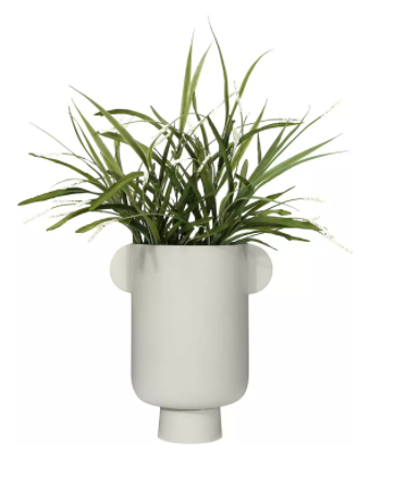 US - Vase Elk en métal écru