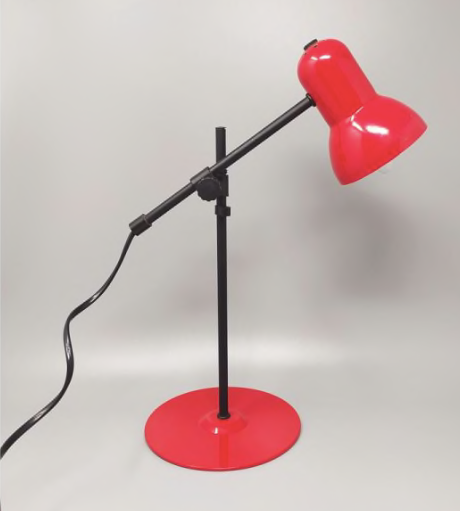 US - Lampe de bureau Marquette en métal rouge