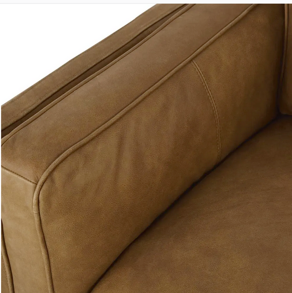 Canapé Rom en cuir camel