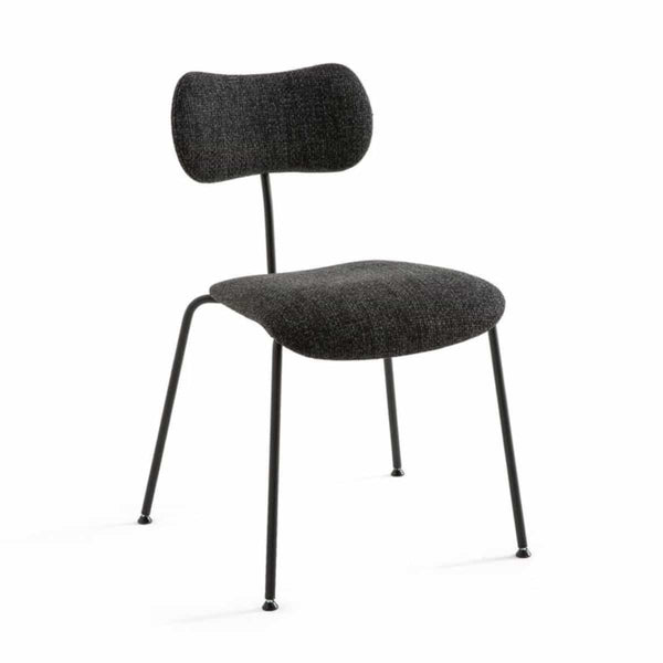 Chaise Engano en métal et tweed