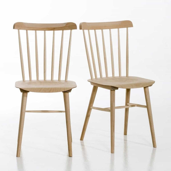 Lot de 2 Chaises Deltà du Parana en hêtre
