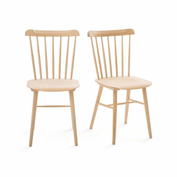 Lot de 2 Chaises Deltà du Parana en hêtre