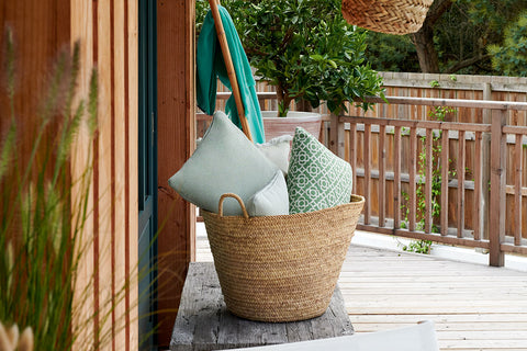 Coussin outdoor Albula en acrylique Dralon vert