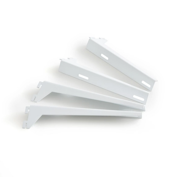Lot de 4 équerres en métal blanc HOUILLE