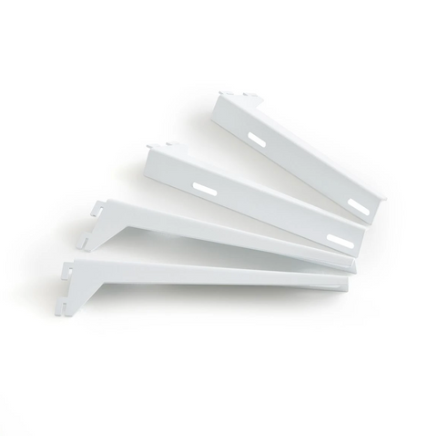 Lot de 4 équerres en métal blanc HOUILLE