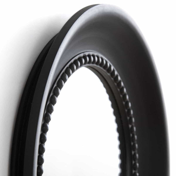 Miroir rond Restonica doré vielli