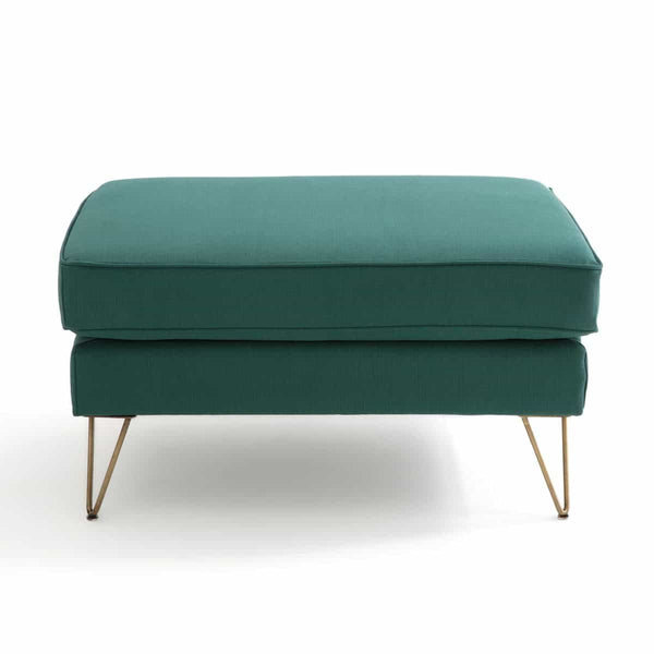 Pouf Elbe en coton et lin