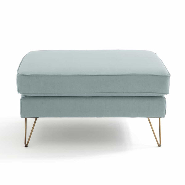 Pouf Elbe en coton et lin
