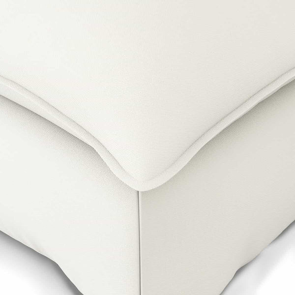 Pouf Eure en coton et lin