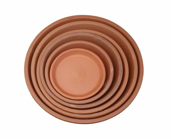 Pot et soucoupe Bahia en terre cuite terracotta