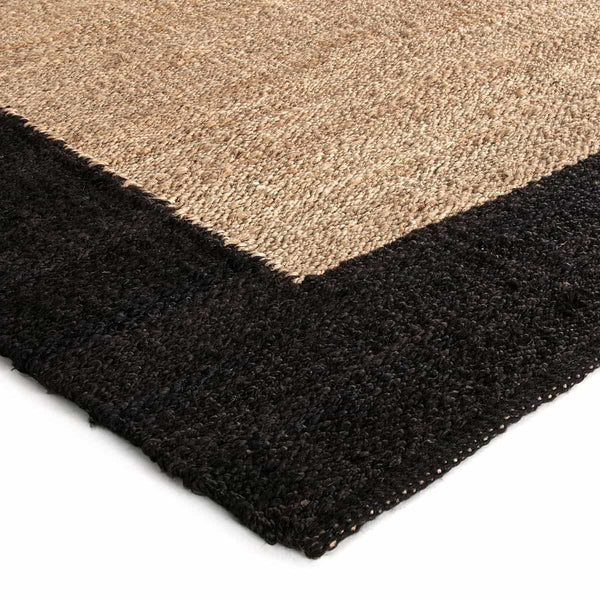 Tapis Louge en jute noir