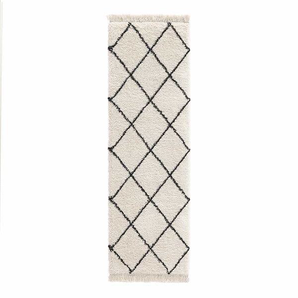 Tapis de couloir Maltorne blanc
