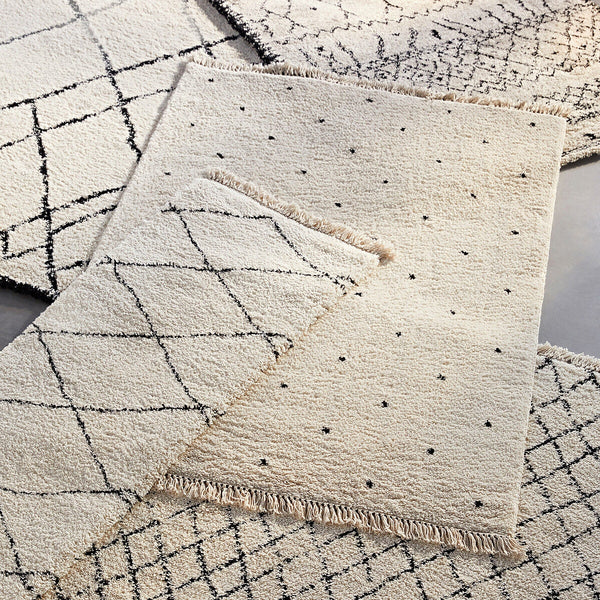 Tapis de couloir style berbère MODER, écru