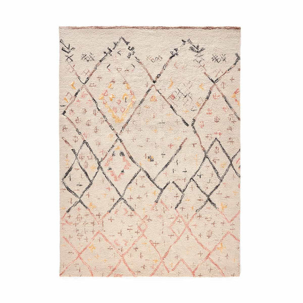Tapis Oudon en laine multicolore