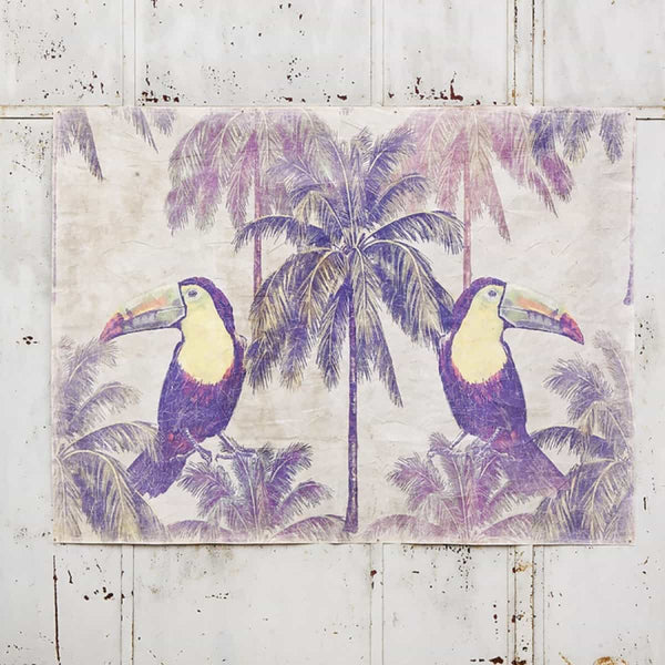 Toile et baguette de fixation Moctezuma en papier froissé recyclé