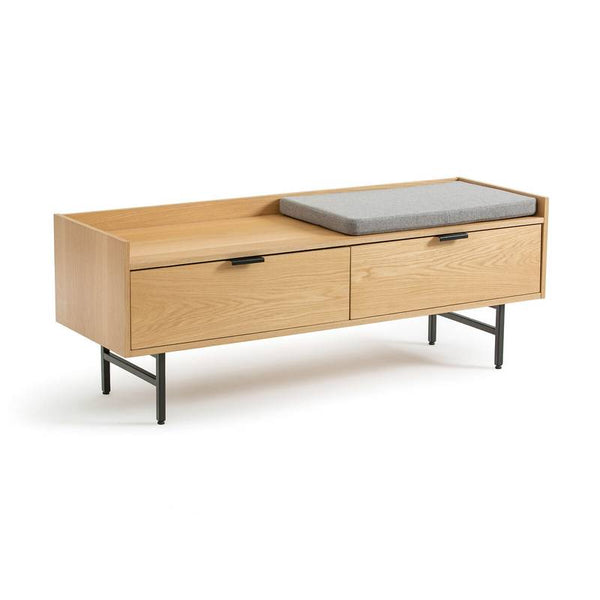 Banc entrée Motru chêne et métal