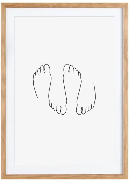 Affiche cadre bois Fugnitz noir et blanc