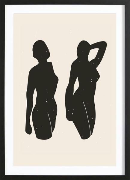 Affiche cadre bois Covery noir