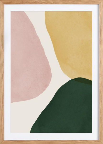 Cadre avec affiche LAGAN bois