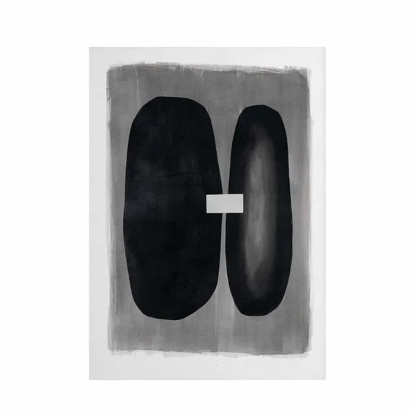 Affiche Pucarà en papier d'art haute qualité noir / gris / blanc