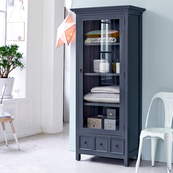 Armoire vaisselier Prado en acajou noir