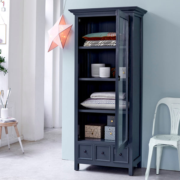 Armoire vaisselier Prado en acajou noir