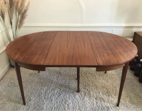 Table ronde à rallonge Morava en bois de teck