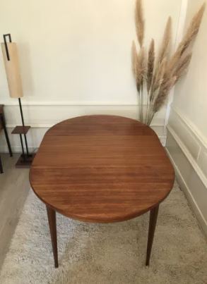 Table ronde à rallonge Morava en bois de teck