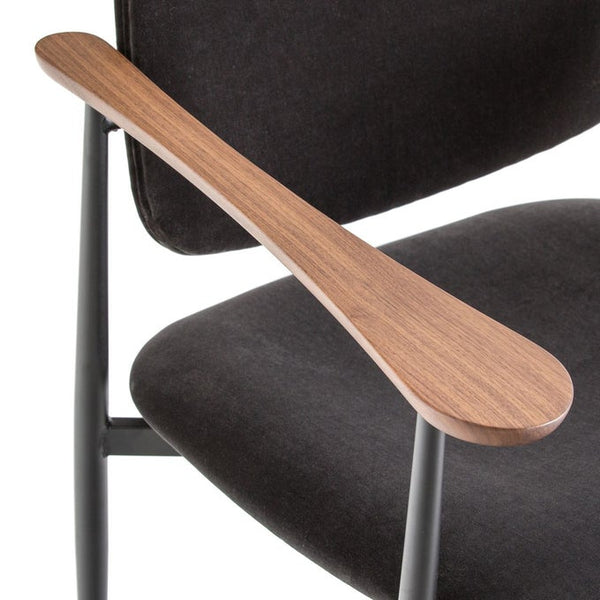 Fauteuil Feldaist coton gris tonnerre
