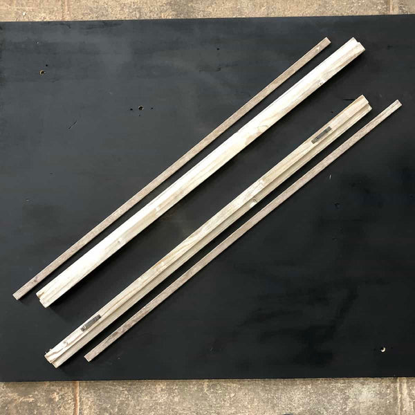 Toile Bilate en papier froissé recyclé et baguettes bois