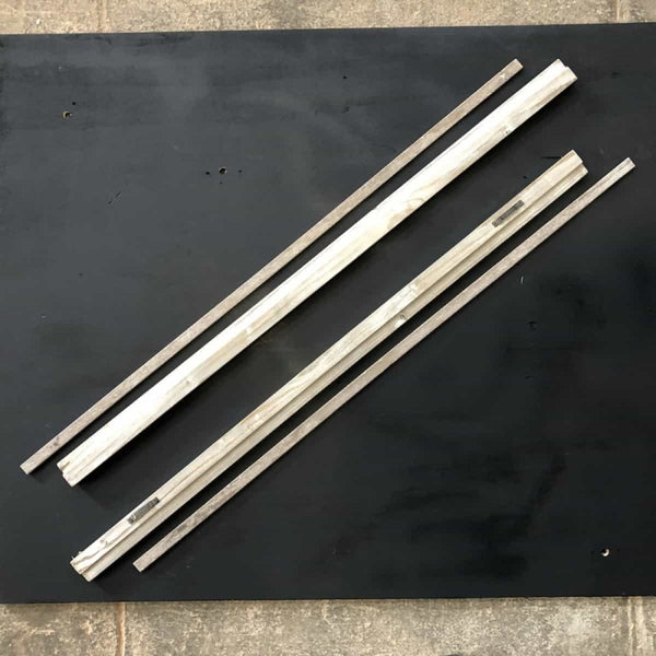 Toile Usumacinta en papier froissé recyclé et baguettes bois