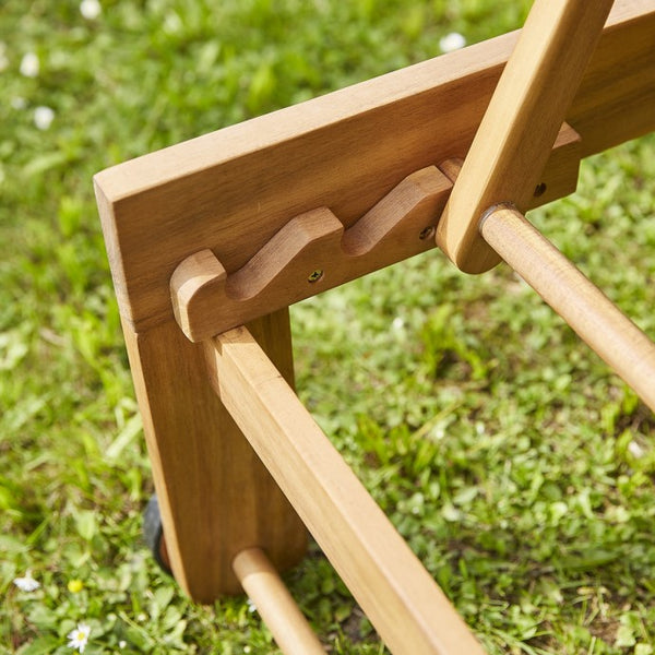 Lot de 2 bains de soleil en bois d'acacia et textilène FEYTnoir