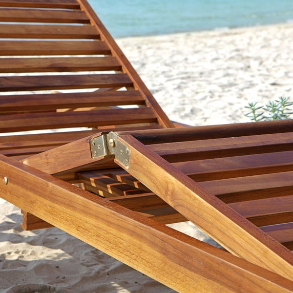 Bain de soleil en teck huilé LASPIALADE, marron