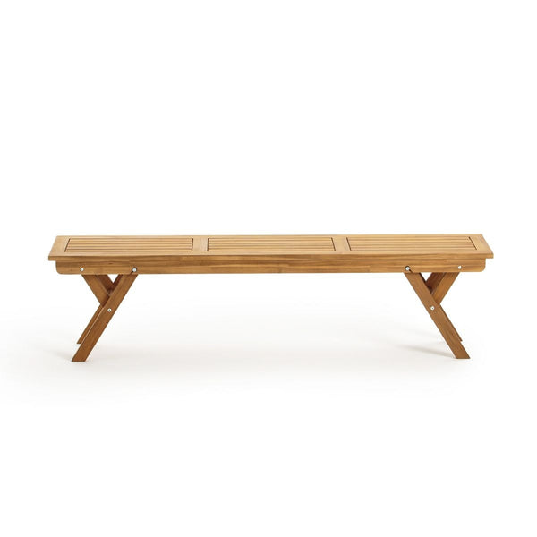 Banc de jardin Lere en eucalyptus naturel