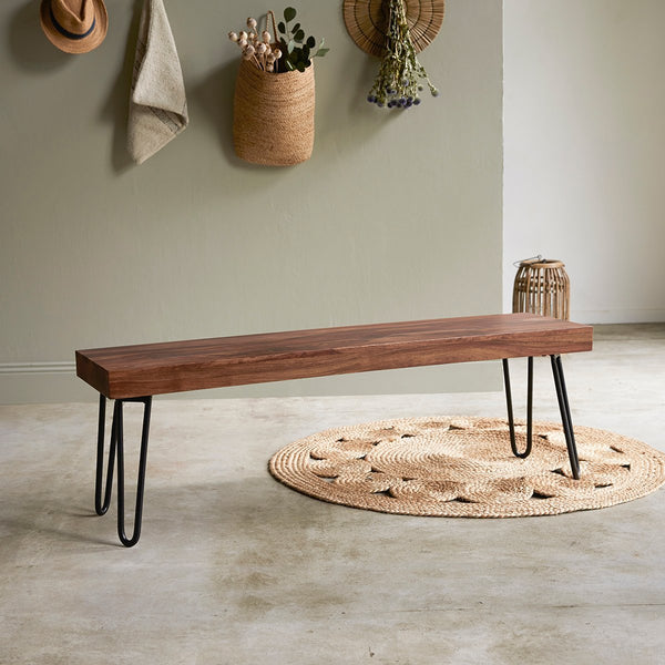 Banc Joanes en palissandre naturel