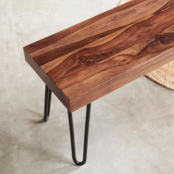 Banc Joanes en palissandre naturel