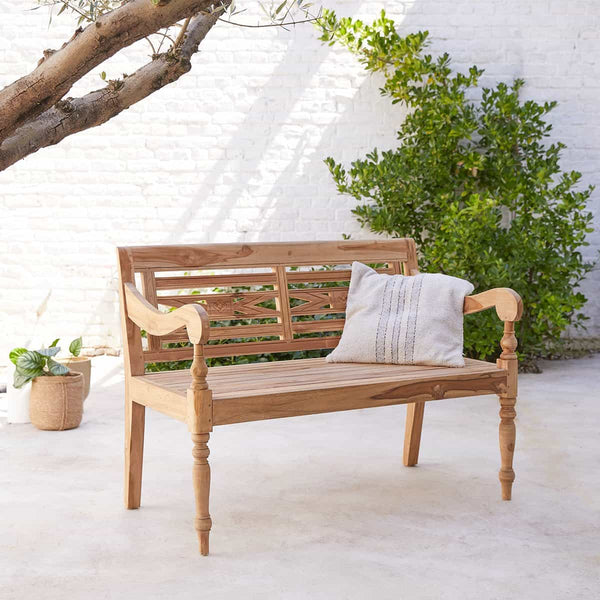 Banc de jardin Neraissa en teck naturel