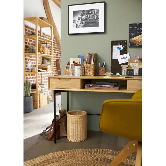 Bureau Aquio en chêne et métal