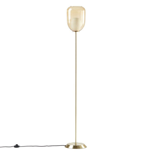 Lampadaire Siret laiton et verre