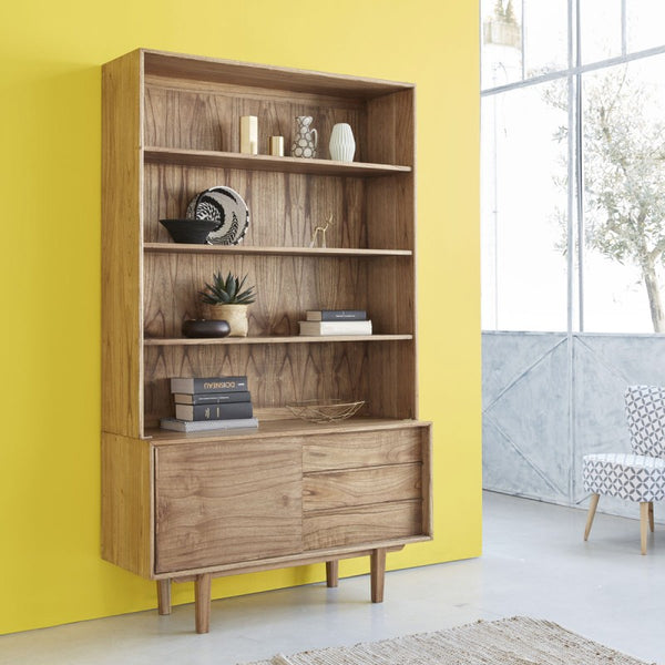 Bibliothèque en bois de mindy 120 CADEROLLES, naturel