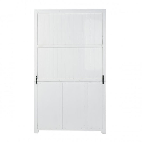 Bibliothèque en bois de pin recyclé 125 SUYEN,Blanc