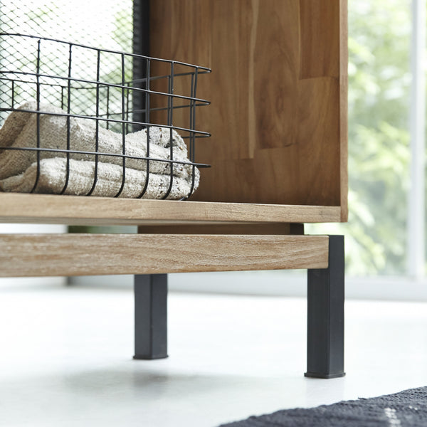 Meuble TV Lianes en teck naturel